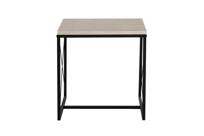 Hanah Home Juego de Mesas de Café Defne - Negro, Travertine